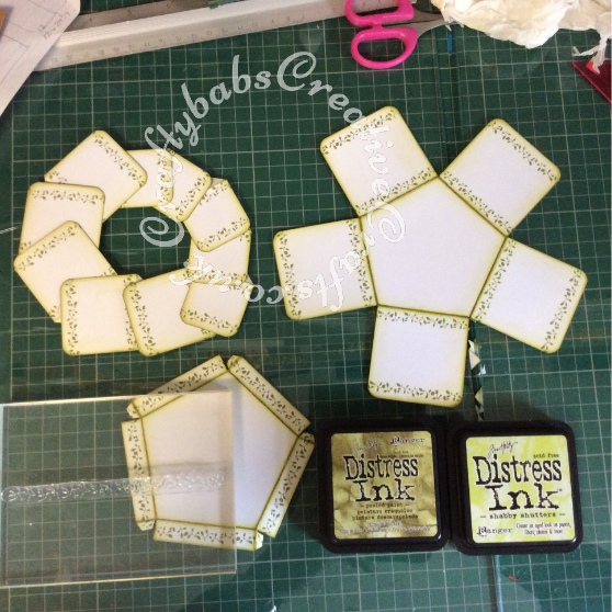 Tattered Lace Pentagon Exploding Box Card Tutorial 3 - craftybabscreativecrafts.co.uk