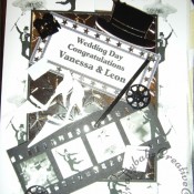 Fred Astaire & Ginger Rogers themed Wedding card - craftybabscreativecrafts.co.uk