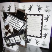 Fred Astaire & Ginger Rogers themed Wedding card - craftybabscreativecrafts.co.uk