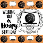 Basketball themed Digital Click and print card front made using free Digi stamp downloads from Craftworld Premium members Club and Craft Artist Professional Software. - craftybabscreativecrafts.co.uk
